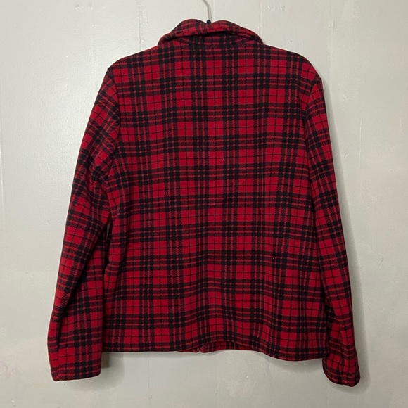 Northern Reflections Women’s Size XL Red Black Plaid Full Zip Sweater - Picture 5 of 6